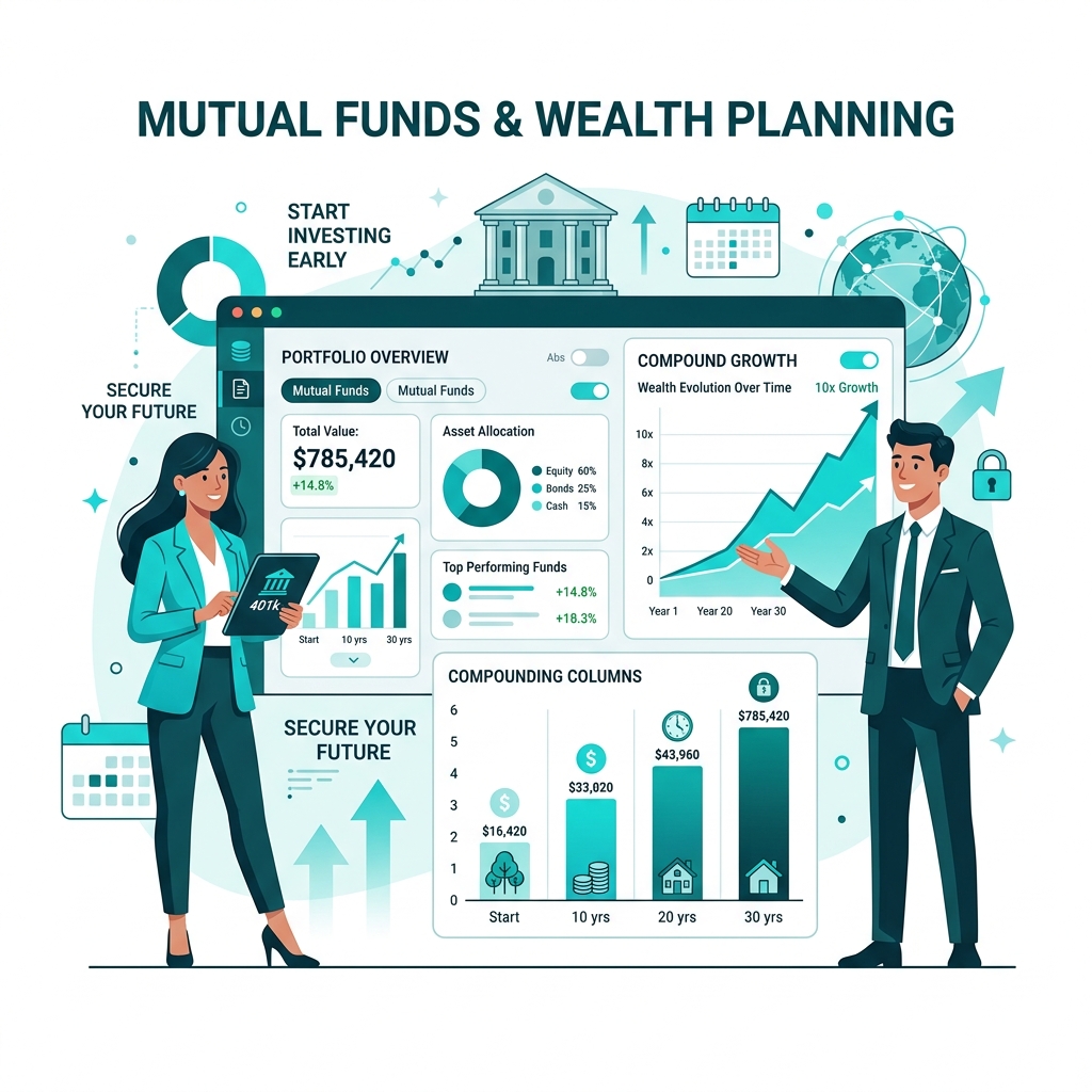 Wealth growth and finance dashboard